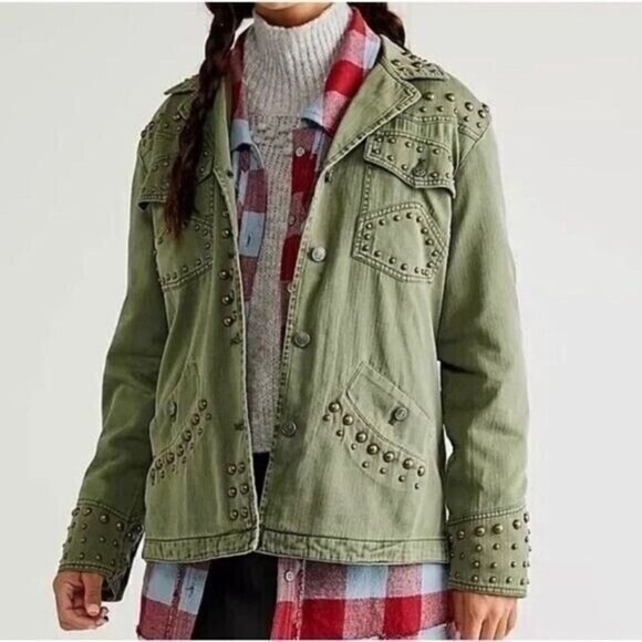 We The Free Jackets & Blazers - NWT Free People WE THE FREE Rock & Stud Jacket Size XS